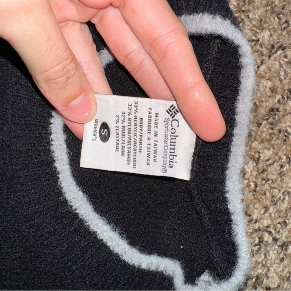 Women's Columbia Sweater Wool Blend  Black Small - Picture 3 of 4